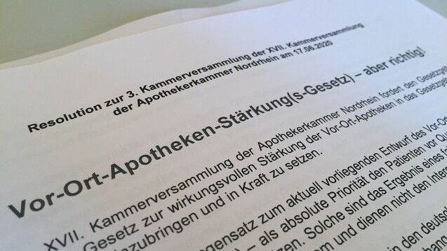 Kammerversammlung Nordrhein: Resolution: Apothekenreform Nur Mit Rx ...